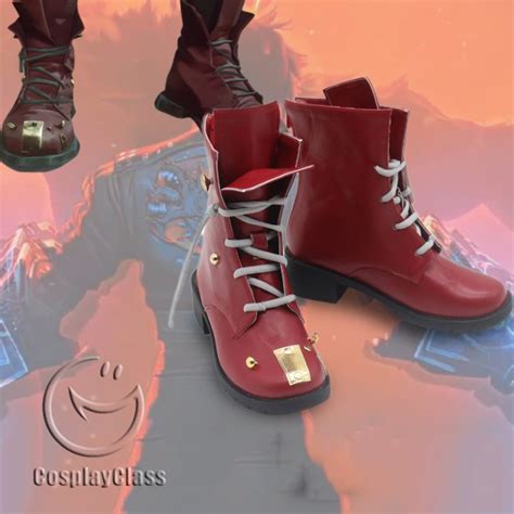 LOL Arcane Season 2 Vi Red Cosplay Shoes - CosplayClass