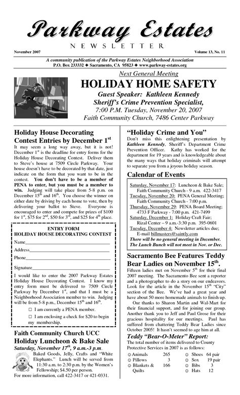 Neighborhood Newsletter Template – williamson-ga.us