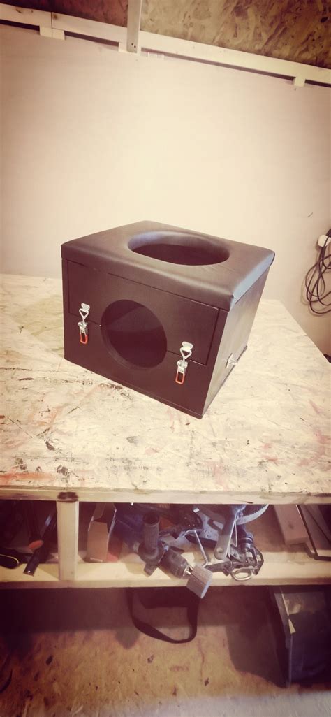 Smother Queening Seat Box Stool Black With Padded Seat Lockable - Etsy