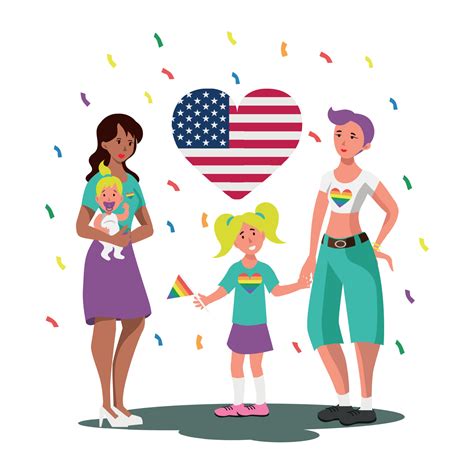 familia lgbt del mismo sexo dos mujeres con dos niñas fondo blanco