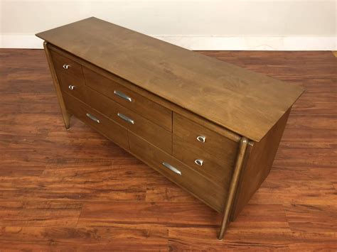 SOLD - Drexel Projection Vintage 8 Drawer Lowboy - Modern to Vintage
