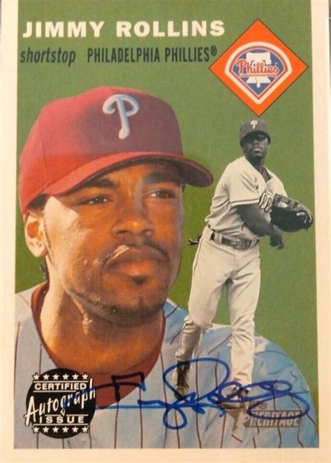 Jimmy Rollins 2003 Topps Heritage Real One Autographs #RO-JR Price ...