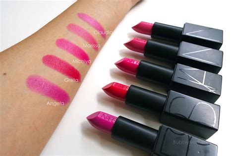 NARS Audacious lipstick swatches PART 1 – Bubbly Michelle