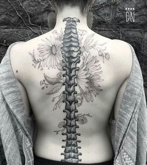 Poetic backbone by Dino Nemec | Tattoos, Back tattoo, Bone tattoos