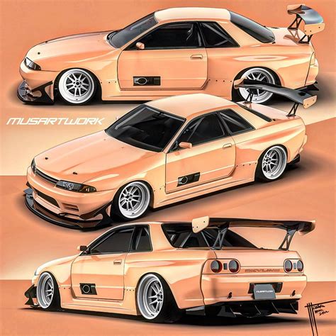R32 Nissan Skyline GT-R Looks so Digitally Peachy When Slammed and ...