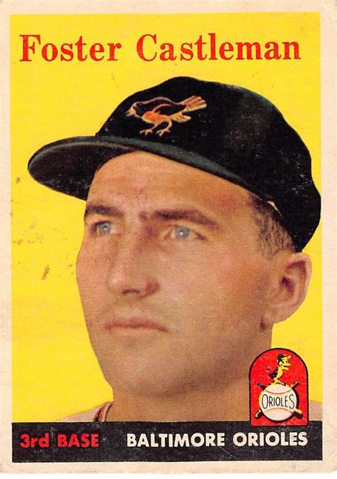 topps baseball foster castleman  vg condition baltimore