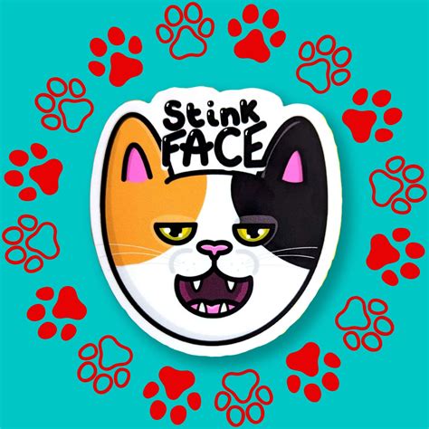 Stink Face Cat Sticker – innabox