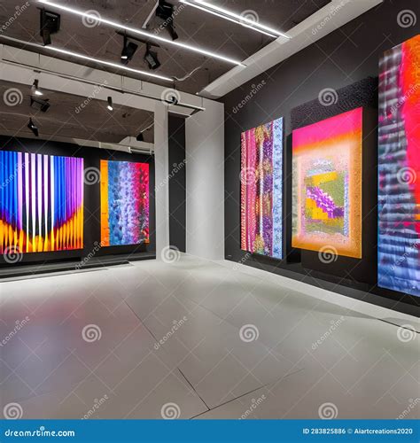 198 a Modern Art Gallery with Interactive Digital Installations