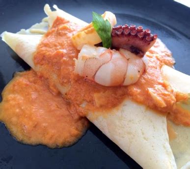 Seafood Crepes Recipe - FoodsDiary