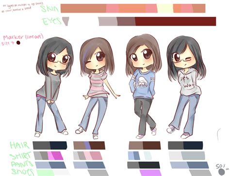 chibi reference sheet thingy by Rmblee on DeviantArt