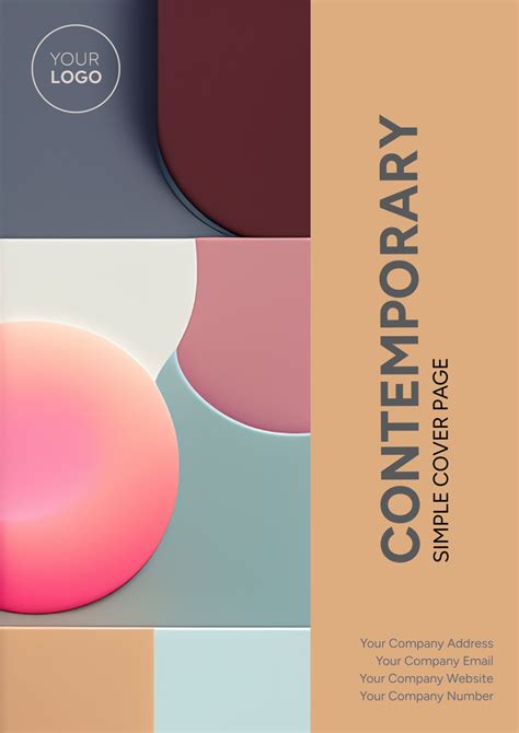 contemporary simple cover page template  edit
