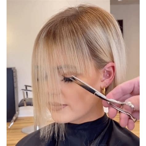 how to cut a fringe into long hair