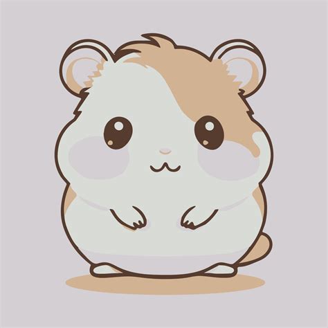 Cute adorable hamster, cartoon illustration of a happy funny baby