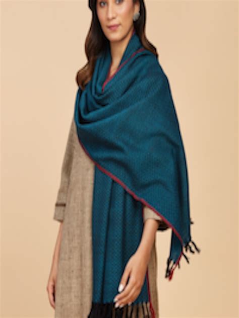 buy fabindia women woven design wool stole stoles  women