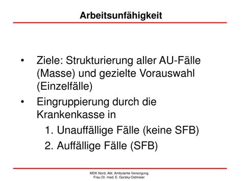 PPT - Begutachtung der Arbeitsunfähigkeit – … weiter ein Thema ...