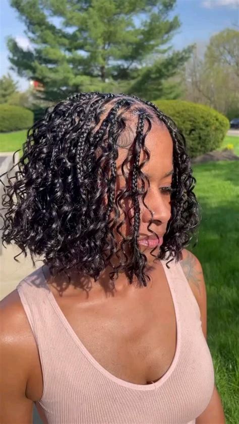 bob bohemian knotless braids short braids knotless hair braids