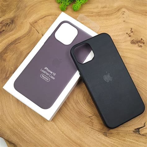 Оригинальный кожаный чехол-накладка MagSafe Leather Case for Apple ...
