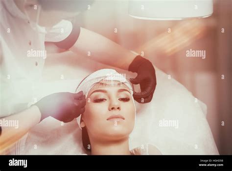 Permanent makeup eyebrows Stock Photo - Alamy