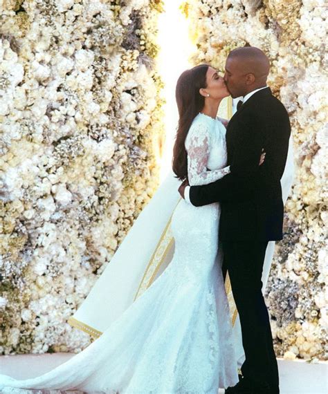 Kim Kardashian and Kanye West wedding official photos: see Kim's gown ...