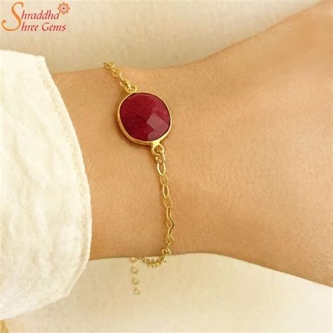 natural ruby bracelet manik gemstone bracelet shraddha shree gems