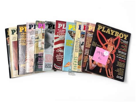 Lot - 1976 Playboy Magazines (January thru December)