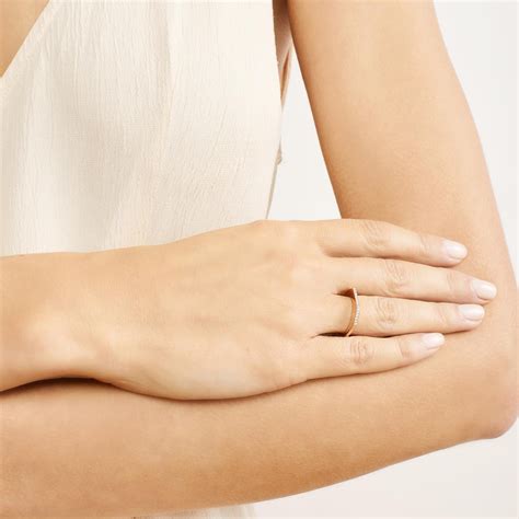 Fiona Ring, Architectural Ring in Yellow Gold with Diamonds For Sale at