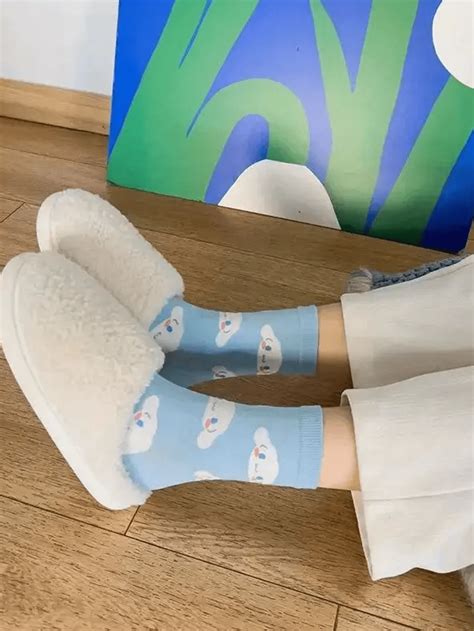 1/5Pairs Random Style Cute Cartoon Socks Kawaii Japanese Style Mid Tube