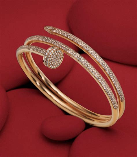 cartier diamond nail bracelet braceletsbangles jewellery