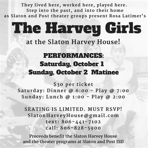 Grab Your TICKETS NOW! This Will Sell Out Fast! "The Harvey Girls ...