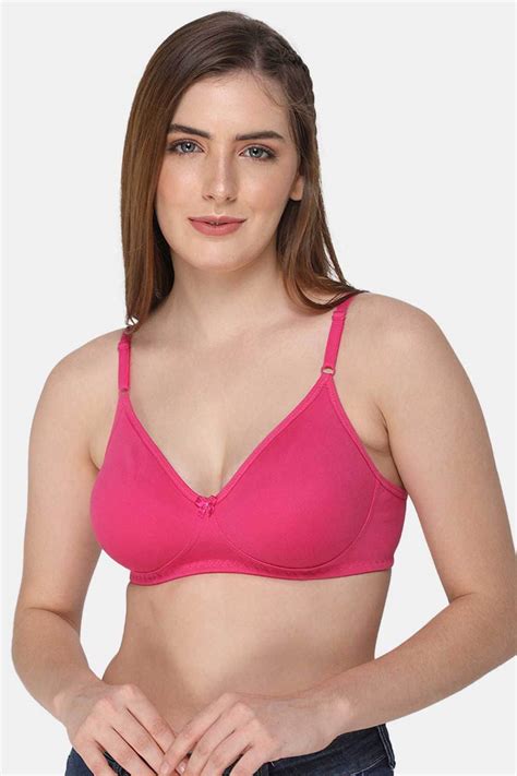 fuchsia cotton  padded  wired int saree bra  women vnh