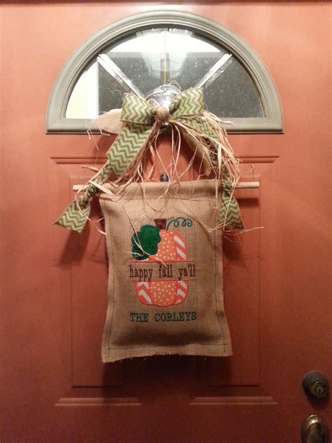 Burlap door hanger! | Burlap door hanger, Burlap, Christmas ornaments