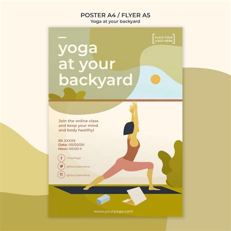 Free PSD | Yoga poster template design