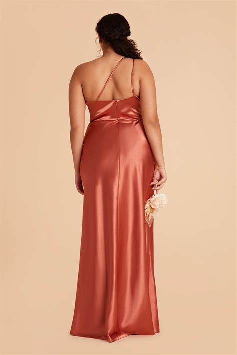 Kensie Terracotta Satin Dress | Birdy Grey