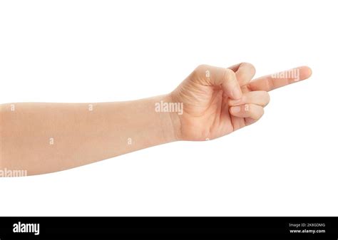 middle finger gesture path isolated on white Stock Photo - Alamy