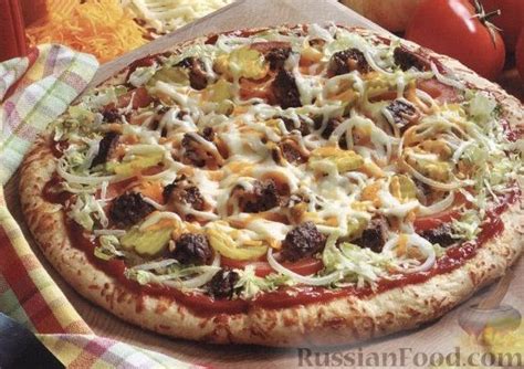 Рецепт: Пицца, приготовленная на гриле на RussianFood.com