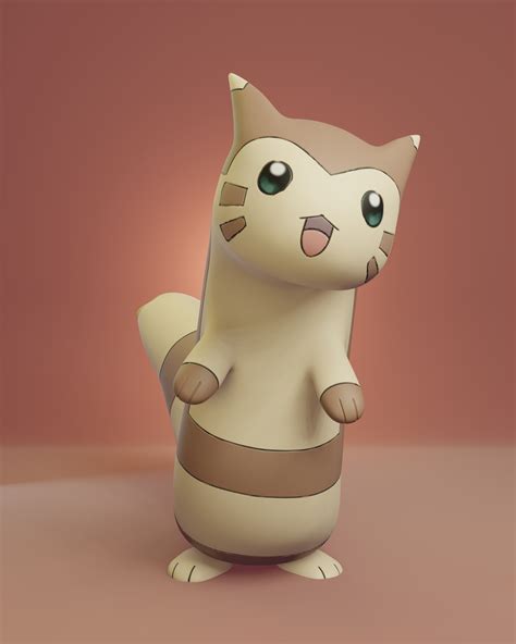 stl file pokemon furret  printable model  downloadcults