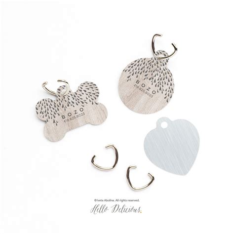 pet id tag custom pet tag personalized dog tag floral pet etsy