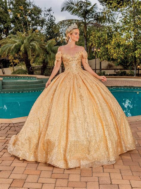 Dancing Queen 1804 - Bow Sequin Quinceanera Ballgown – Couture Candy