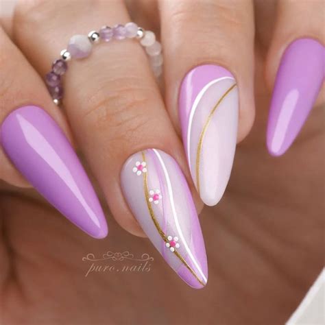 40 Insanely Hot Purple Nails Designs Trending Right Now | Purple nails, Almond nails, Gel nails