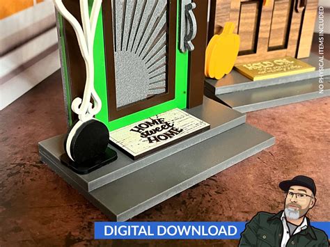 Set of 7 Front Doors with Exchangeable Elements – Big Blue Laser Designs