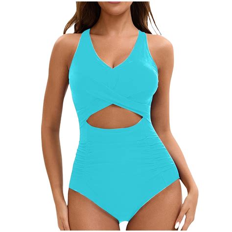 TTUHYWXI Womens One Piece Swimsuits Push Up Tummy Control Bathing Suit