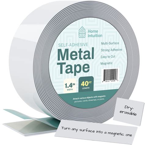 Home Intuition Self Stick Flexible Steel Metal Tape Roll for Magnets, 1