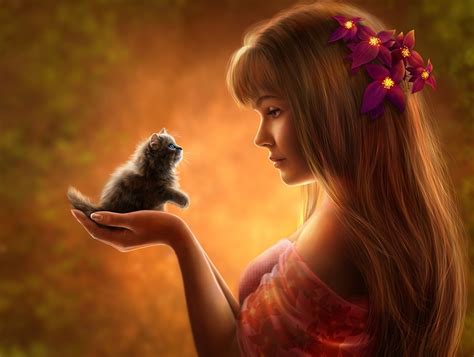 Кошки Рисованные Волосы Котята Коты Девушки | Kitten drawing, Cute girl ...