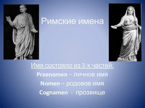 Римские имена презентация, доклад