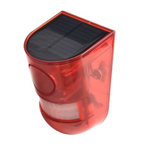solar Security Light Alarm IP65 Waterproof LED Motion Sensor Flashing ...