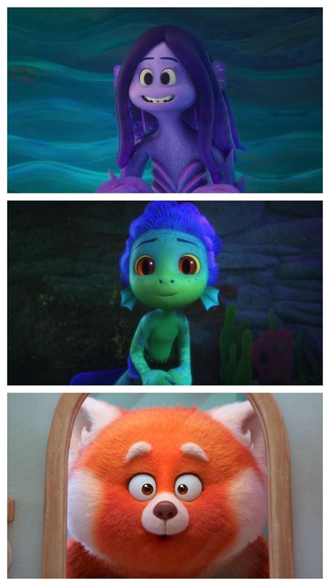 Ruby Gillman,Luca Paguro and Mei Lee in their kraken,sea monster and