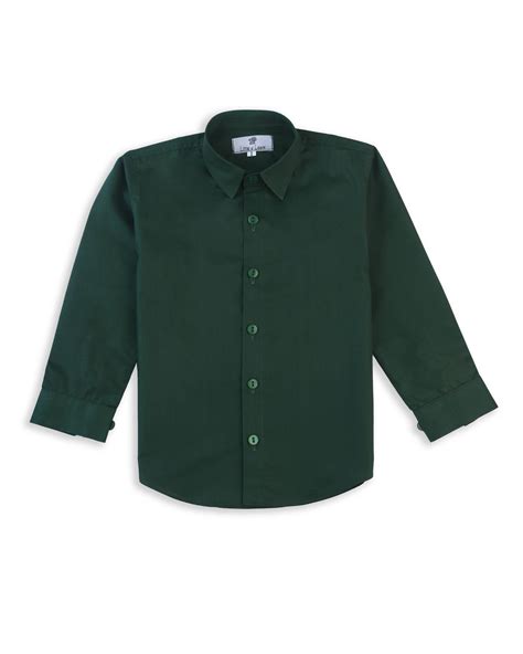 GREEN FORMAL SHIRT FULL SLEEVES - Little & Loom