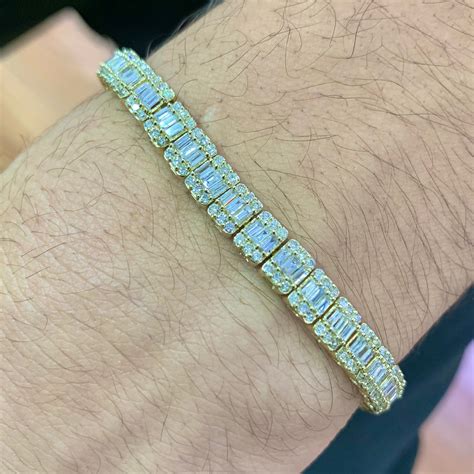 ct diamond  gold mm strip bracelet unisex choose  color