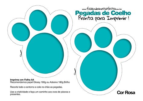 Pegadas De Coelho Para Recorte - Pegadas de Coelho para Imprimir Rosa - FNF Blog | Posto ipiranga ...