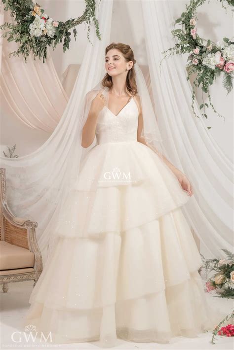 3 Tiers Tulles Princess Wedding Dress - GWM1807 - Gorgeous Wedding Memories